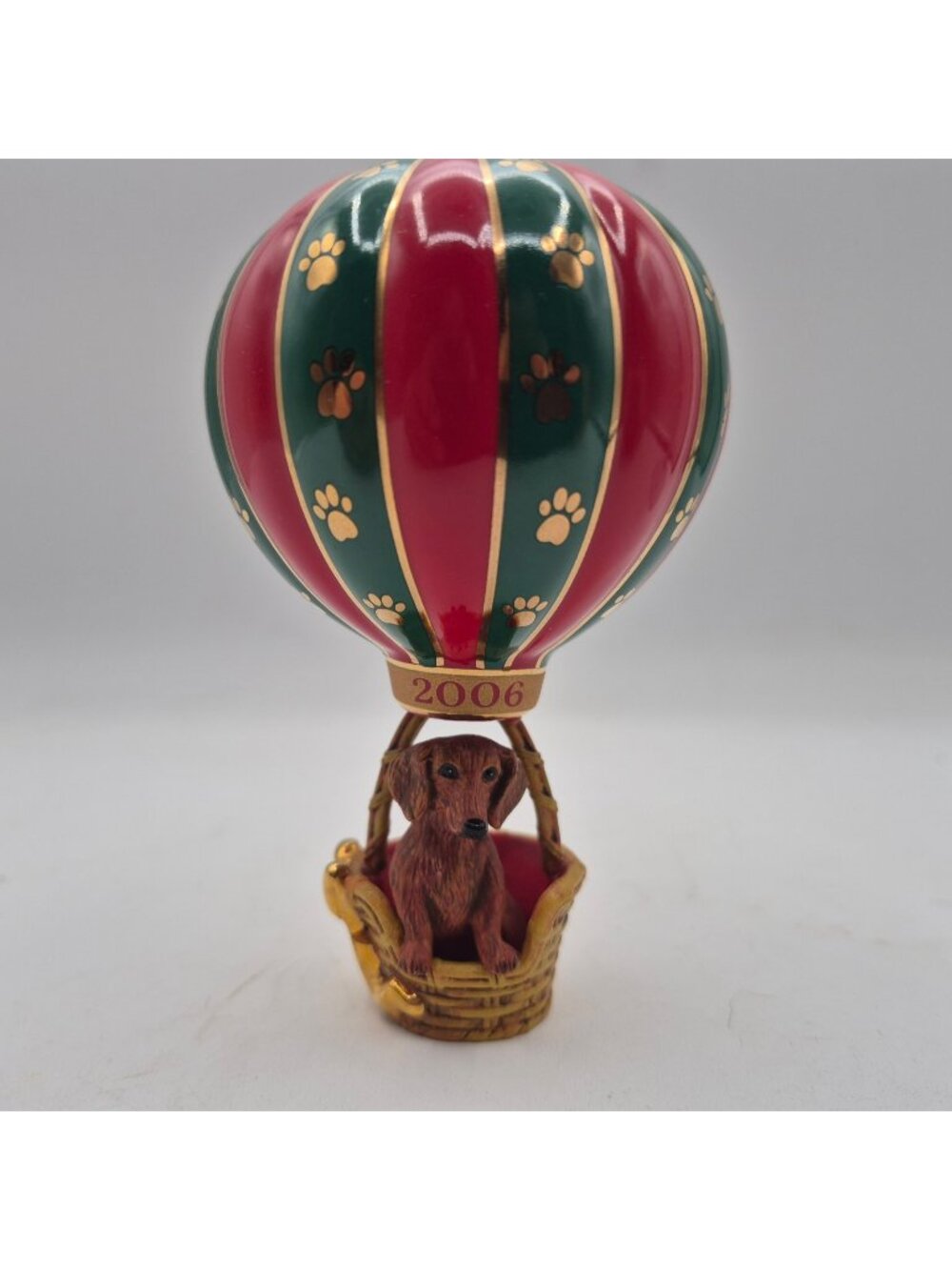 Dachshund Christmas Ornament 2006 Annual Hot Air Balloon Dog Holiday Decor